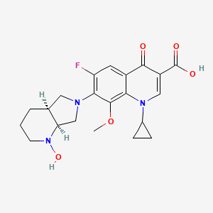 7-[(4aS,7aS)-1-hydroxy-3,4,4a,5,7,7a-hexahydro-2H-pyrrolo[3,4-b]pyridin-6-yl]-1-cyclopropyl-6-fluoro-8-methoxy-4-oxoquinoline-3-carboxylic acid