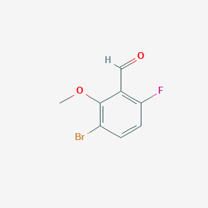 molecular formula C8H6BrFO2 B1344068 3-溴-6-氟-2-甲氧基苯甲醛 CAS No. 473416-74-9