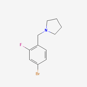 molecular formula C11H13BrFN B1344079 1-(4-溴-2-氟苄基)吡咯烷 CAS No. 283173-83-1