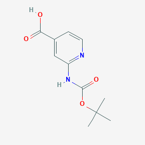 molecular formula C11H14N2O4 B1344081 2-（（叔丁氧羰基）氨基）异烟酸 CAS No. 365412-92-6