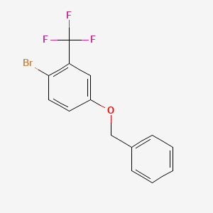 molecular formula C14H10BrF3O B1344088 4-(苄氧基)-1-溴-2-(三氟甲基)苯 CAS No. 678164-30-2