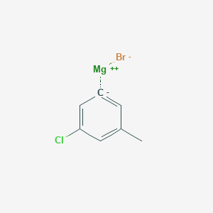 molecular formula C7H6BrClMg B13440882 magnesium;1-chloro-3-methylbenzene-5-ide;bromide 