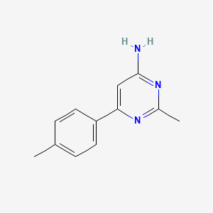 molecular formula C12H13N3 B13440902 2-Methyl-6-(4-methylphenyl)pyrimidin-4-amine 