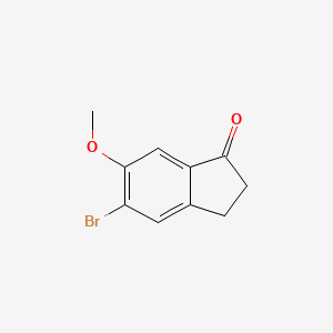 molecular formula C10H9BrO2 B1344092 5-溴-6-甲氧基-1-茚酮 CAS No. 187872-11-3