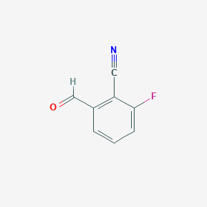 molecular formula C8H4FNO B1344102 2-氟-6-甲酰基苯甲腈 CAS No. 1261823-28-2