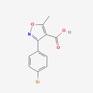 molecular formula C11H8BrNO3 B1344109 3-(4-溴苯基)-5-甲基异恶唑-4-羧酸 CAS No. 91182-58-0