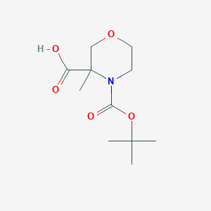 molecular formula C11H19NO5 B1344111 N-Boc-3-甲基吗啉-3-羧酸 CAS No. 1052680-53-1
