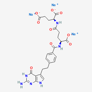 molecular formula C25H25N6Na3O9 B13441121 Pemetrexed L-Glutamic Acid Trisodium Salt 