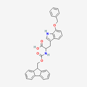 molecular formula C33H28N2O5 B1344115 Fmoc-7-苄氧基-DL-色氨酸 CAS No. 1219174-46-5