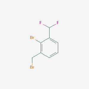 molecular formula C8H6Br2F2 B13441225 2-Bromo-1-(bromomethyl)-3-(difluoromethyl)benzene 