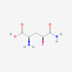 molecular formula C5H9FN2O3 B13441230 (4S)-4-Fluoro-D-glutamine 