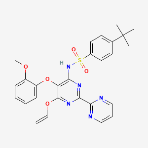 molecular formula C27H27N5O5S B13441252 4-(1,1-dimethylethyl)-N-[6-(ethenyloxy)-5-(2-methoxyphenoxy)[2,2'-bipyrimidin]-4-yl]-Benzenesulfonamide 