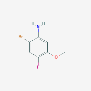 molecular formula C7H7BrFNO B1344136 2-溴-4-氟-5-甲氧基苯胺 CAS No. 420786-92-1