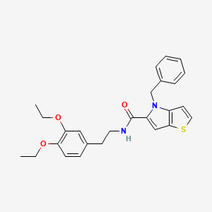 N-[2-(3,4-diethoxyphenyl)ethyl]-4-(phenylmethyl)-5-thieno[3,2-b]pyrrolecarboxamide