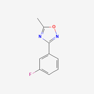 molecular formula C9H7FN2O B1344151 3-(3-氟苯基)-5-甲基-1,2,4-恶二唑 CAS No. 1820706-17-9