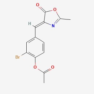 4-[[4-(Acetyloxy)-3-bromophenyl]methylene]-2-methyl-5(4H)-oxazolone