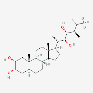 (2R,3S,5S,8R,9S,10S,13S,14S,17R)-10,13-dimethyl-17-[(2S,3R,4R,5R)-7,7,7-trideuterio-3,4-dihydroxy-5,6-dimethylheptan-2-yl]-2,3,4,5,6,7,8,9,11,12,14,15,16,17-tetradecahydro-1H-cyclopenta[a]phenanthrene-2,3-diol