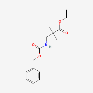 B1344164 Ethyl 3-(((benzyloxy)carbonyl)amino)-2,2-dimethylpropanoate CAS No. 173336-49-7