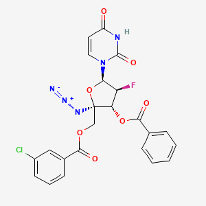 [(2R,3R,4S,5R)-2-azido-3-benzoyloxy-5-(2,4-dioxopyrimidin-1-yl)-4-fluorooxolan-2-yl]methyl 3-chlorobenzoate