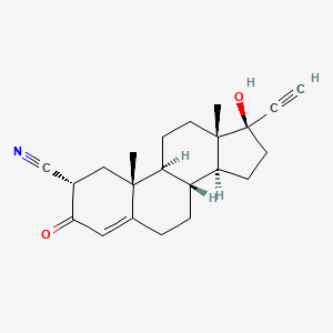 (2S,8R,9S,10R,13S,14S,17R)-17-ethynyl-17-hydroxy-10,13-dimethyl-3-oxo-2,6,7,8,9,11,12,14,15,16-decahydro-1H-cyclopenta[a]phenanthrene-2-carbonitrile