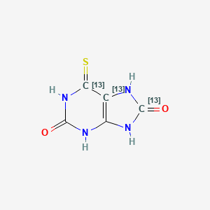 molecular formula C5H4N4O2S B13441811 6-sulfanylidene-7,9-dihydro-3H-purine-2,8-dione 