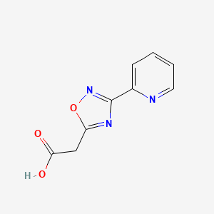 molecular formula C9H7N3O3 B1344182 2-[3-(2-吡啶基)-1,2,4-噁二唑-5-基]-乙酸 CAS No. 761390-89-0