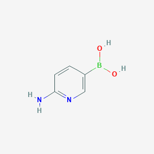 molecular formula C5H7BN2O2 B1344183 (6-氨基吡啶-3-基)硼酸 CAS No. 851524-96-4