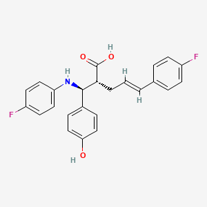 (E,2R)-2-[(S)-(4-fluoroanilino)-(4-hydroxyphenyl)methyl]-5-(4-fluorophenyl)pent-4-enoic acid