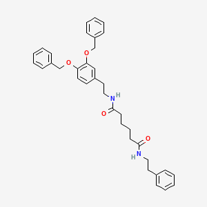 molecular formula C36H40N2O4 B13441835 N1-[2-[3,4-Bis(phenylmethoxy)phenyl]ethyl]-N6-(2-phenylethyl)-hexanediamide 