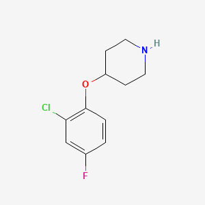molecular formula C11H13ClFNO B1344185 4-(2-氯-4-氟苯氧基)哌啶 CAS No. 367501-07-3