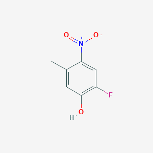 molecular formula C7H6FNO3 B1344191 2-氟-5-甲基-4-硝基苯酚 CAS No. 63762-80-1