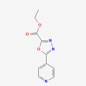 molecular formula C10H9N3O3 B1344197 Ethyl 5-(pyridin-4-yl)-1,3,4-oxadiazole-2-carboxylate CAS No. 865610-89-5