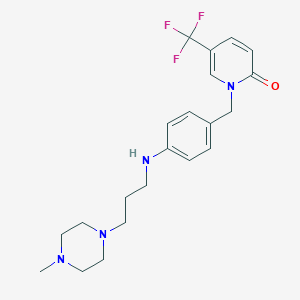 2(1H)-Pyridinone, 1-[[4-[[3-(4-methyl-1-piperazinyl)propyl]amino]phenyl]methyl]-5-(trifluoromethyl)-