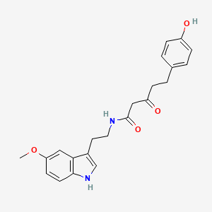 5-(4-Hydroxyphenyl)-N-[2-(5-methoxy-1H-indol-3-yl)ethyl]-3-oxopentanamide