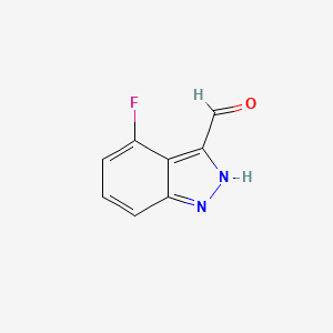 molecular formula C8H5FN2O B1344218 4-氟-1H-吲唑-3-甲醛 CAS No. 518987-93-4