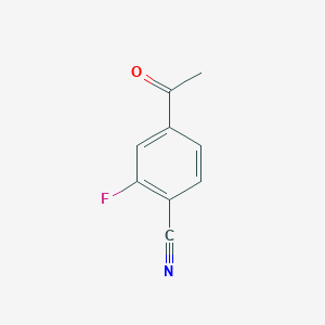 molecular formula C9H6FNO B1344221 4-乙酰基-2-氟苯甲腈 CAS No. 214760-18-6
