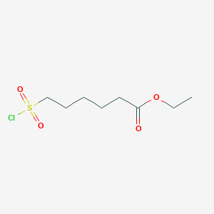 molecular formula C8H15ClO4S B1344230 6-(氯磺酰基)己酸乙酯 CAS No. 319452-62-5