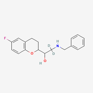 6-Fluoro-3,4-dihydro-Alpha-[[(benzyl)amino]methyl]-2H-1-benzopyran-2-methanol-d2(Mixture of Diastereomers)