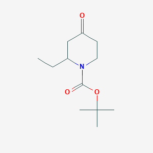 molecular formula C12H21NO3 B1344233 叔丁基 2-乙基-4-氧代哌啶-1-羧酸酯 CAS No. 324769-07-5