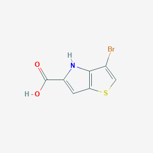 molecular formula C7H4BrNO2S B1344240 3-溴-4H-噻吩并[3,2-b]吡咯-5-甲酸 CAS No. 332099-36-2