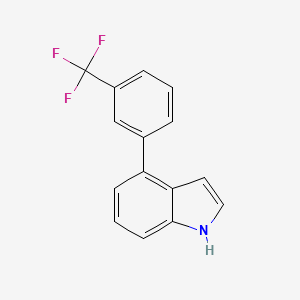 molecular formula C15H10F3N B1344244 4-(3-三氟甲基苯基)-1H-吲哚 CAS No. 442562-70-1