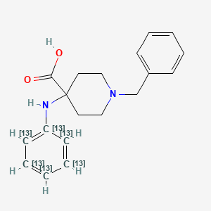 4-(Phenyl-13C6-amino]-1-benzyl-4-piperidinecarboxylic Acid