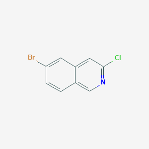 molecular formula C9H5BrClN B1344271 6-Bromo-3-chloroisoquinoline CAS No. 552331-06-3