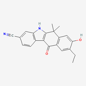 9-Ethyl-6,11-dihydro-8-hydroxy-6,6-dimethyl-11-oxo-5H-benzo[b]carbazole-3-carbonitrile