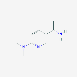 molecular formula C9H15N3 B13442768 5-[(1S)-1-aminoethyl]-N,N-dimethylpyridin-2-amine 