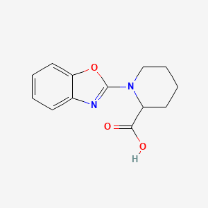 molecular formula C13H14N2O3 B1344279 1-(1,3-苯并噁唑-2-基)哌啶-2-羧酸 CAS No. 1169873-86-2