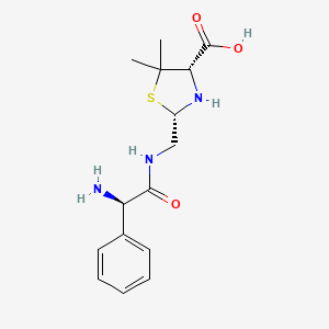 (2S,4S)-2-[[[(2R)-2-amino-2-phenylacetyl]amino]methyl]-5,5-dimethyl-1,3-thiazolidine-4-carboxylic acid