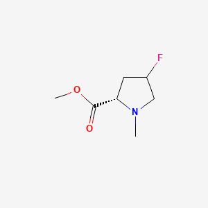 molecular formula C7H12FNO2 B13442977 methyl (2S)-4-fluoro-1-methylpyrrolidine-2-carboxylate 