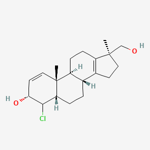 molecular formula C20H29ClO2 B13443036 (3R,5S,8R,9S,10R,17S)-4-chloro-17-(hydroxymethyl)-10,17-dimethyl-4,5,6,7,8,9,11,12,15,16-decahydro-3H-cyclopenta[a]phenanthren-3-ol 