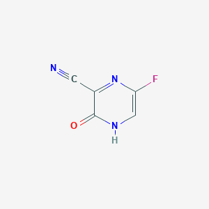 molecular formula C5H2FN3O B1344304 6-氟-3-氧代-3,4-二氢吡嗪-2-碳腈 CAS No. 356783-31-8
